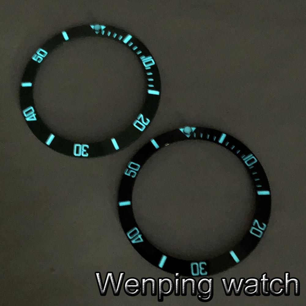 38 Mm Super Blauw Lichtgevende Horloge Keramische Bezel Ring Insert Past Voor 40 Mm Horloges 40 Mm Horloge Case