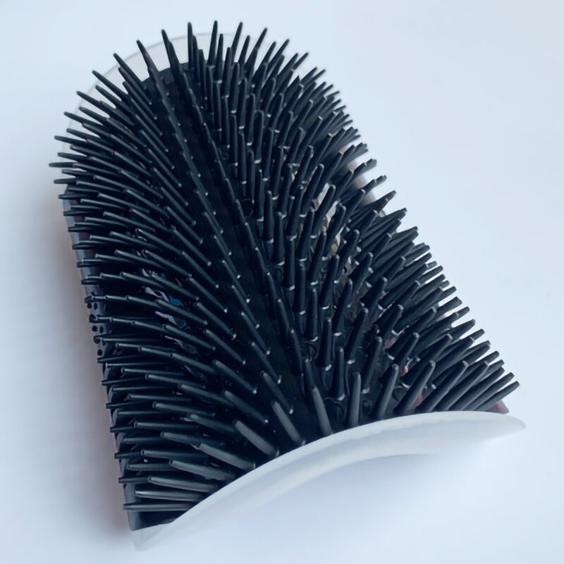 Cat Massage Comb Kitten Self Grooming Scratcher Wall Corner Brush Cats Scratch Bristles Toy Pet Hair Removal Tool: black