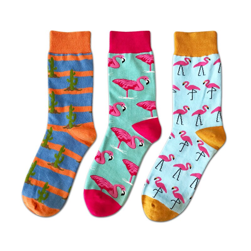 3 par/lot unisex höst/vinter strumpor utomhus standard bomullsstrumpor creativr tecknade strumpor antifriktionsstrumpor som andas