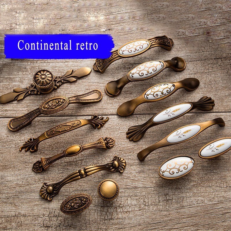 Antique Bronze Door Handles Noble Drawer Pulls Vin... – Vicedeal
