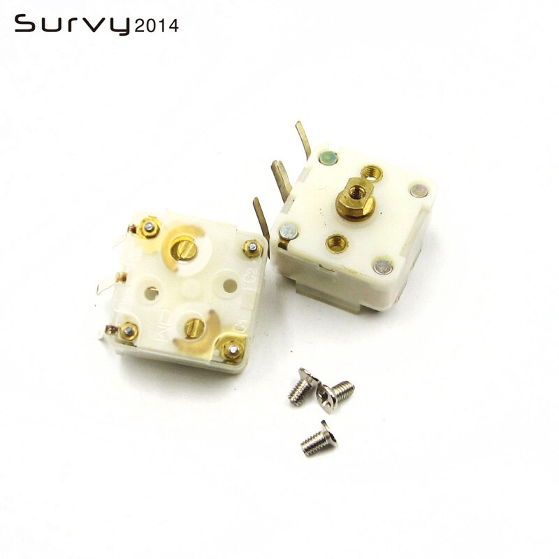 2PCS 223F Style Dual Duplex 20pF Variable Capacitor for FM Radio
