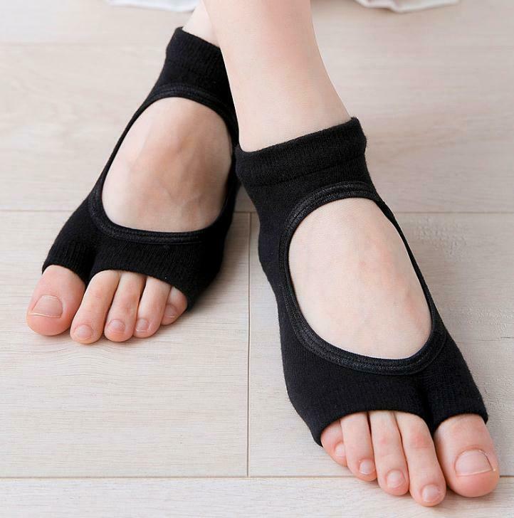 Yoga Socks Non Slip Skid Pilates Dance Sock Half Toe Socks for Women Ladies Girl