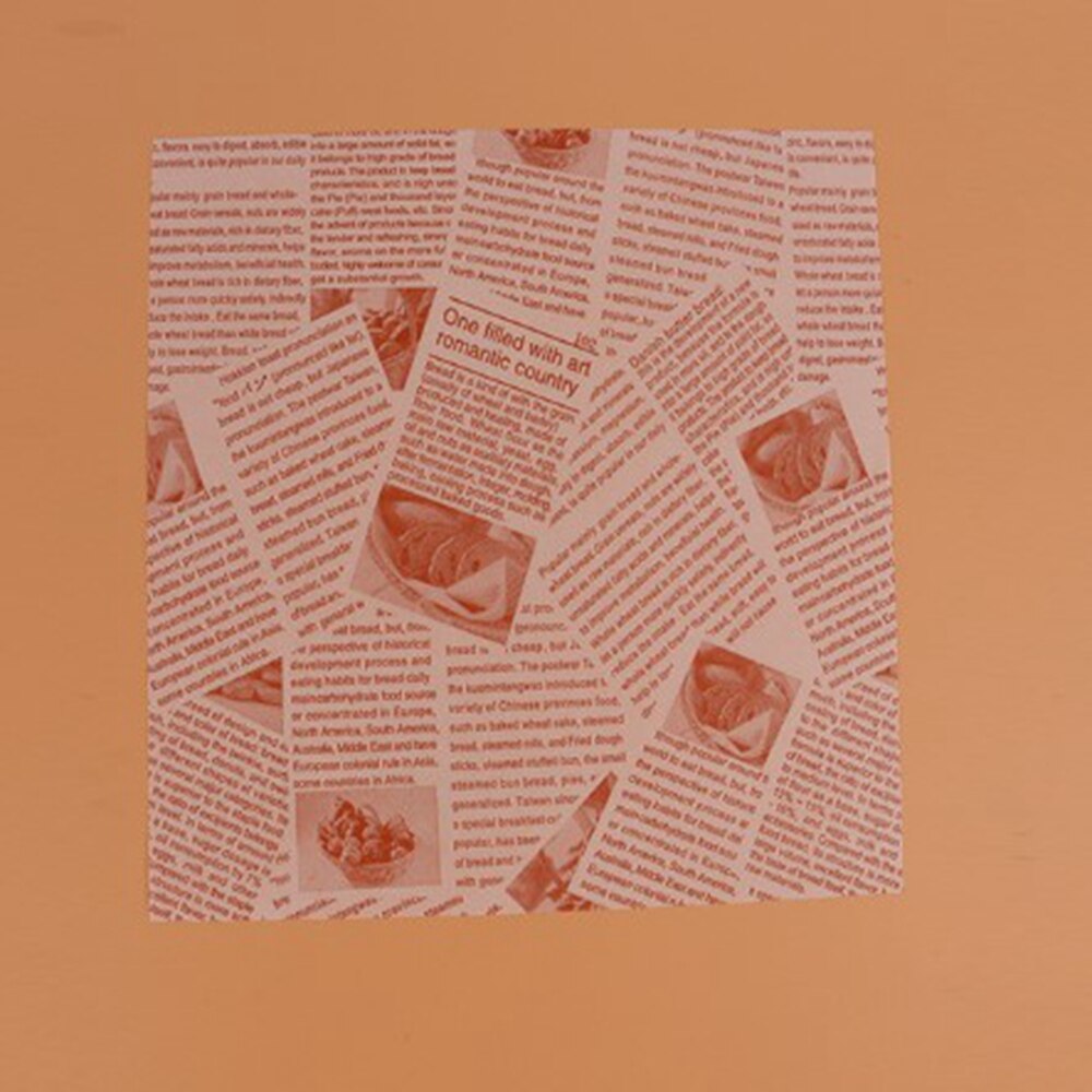 18 * 18cm bento kageæske papir burger kage oliefast papir tallerken papir indpakning bageolie absorberende papir køkken stegepap: 2