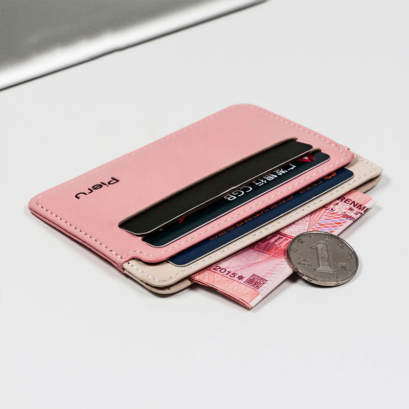 Meerdere Kaartsleuven Kaarthouder Ultra-Dunne Pu Lederen Portemonnee Stiksels Bank Zaken Id-kaart Houder Wallet Case Voor mannen Vrouwen