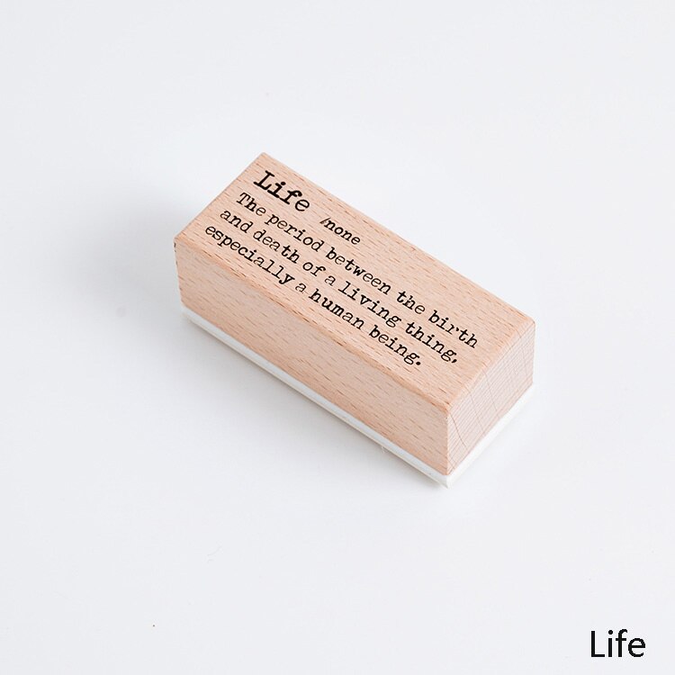 retro Englisch Wörterbuch holz klar Gummi stempel für DIY scrapbooking/foto Album Dekorative stempel Standard stempel holz dichtung: 1