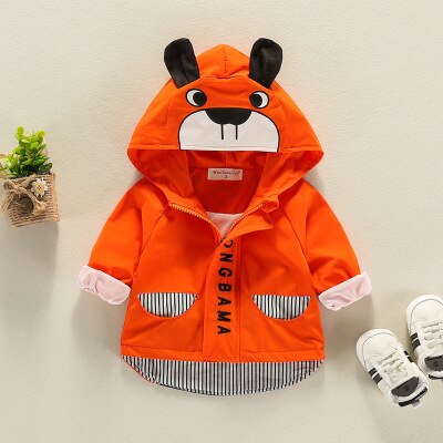 lente herfst Baby Jongens Meisjes Jassen Baby Blazer Bovenkleding rash guards Peuter Schattige beer Cartoon Jas Kids Kleding 0-2Y: Rood / 24M