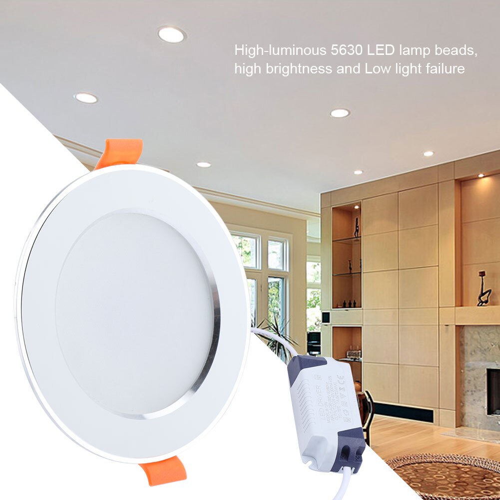 AC85-265V 9W Ceiling Lamp LED Ceiling Panel Light Human Body Motion Sensor Induction Downlight