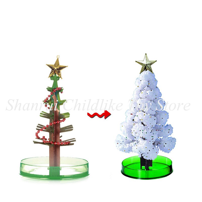 DIY magiczne rosnące papierowe kryształy drzewo drzewo wiśni magicznie zabawne choinki dzieci nowe zabawki nauka zabawka dla dzieci: White Tree