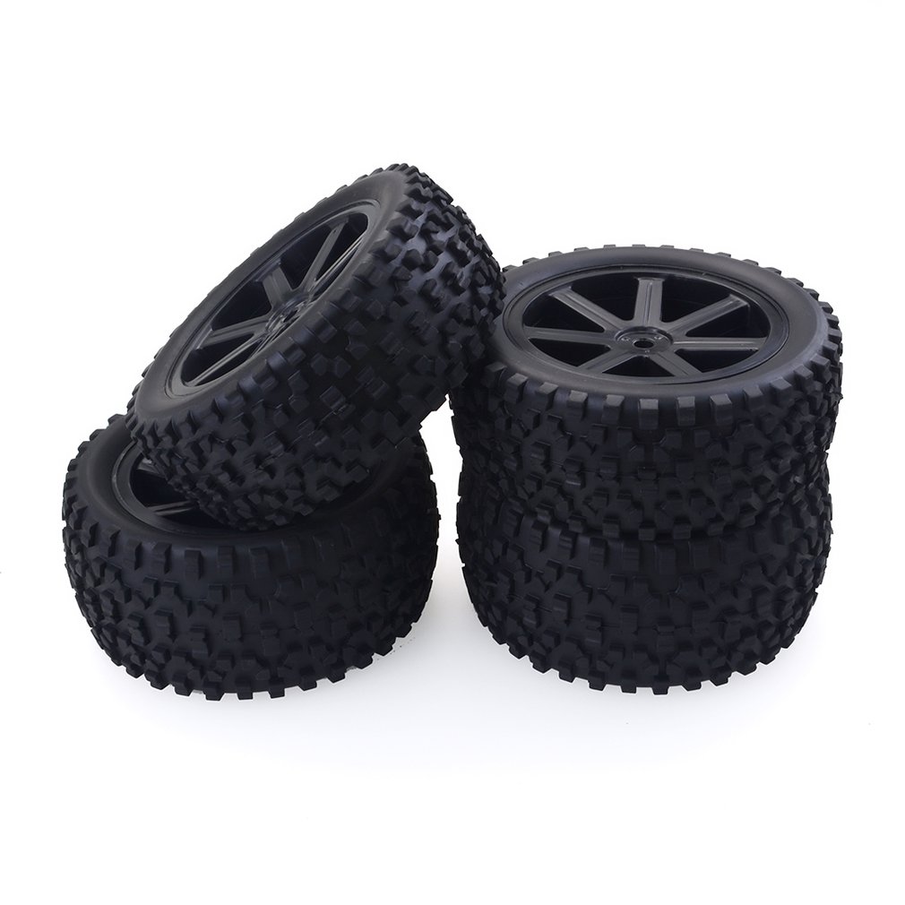 4 Stuks 1/10 Rc Auto Rubber Banden Plastic Wielen Voor Redcat Hsp Hpi Hobbyking Traxxas Losi Vrx Lrp Zd Racing 1/10 Buggy