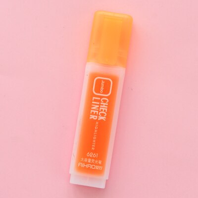 6pcs/pack Fluorescent Highlighter Marker Multi-Color Highlighter Pen Marker Paint Pens Set Stationery Office School Supplies: Orange 6pcs