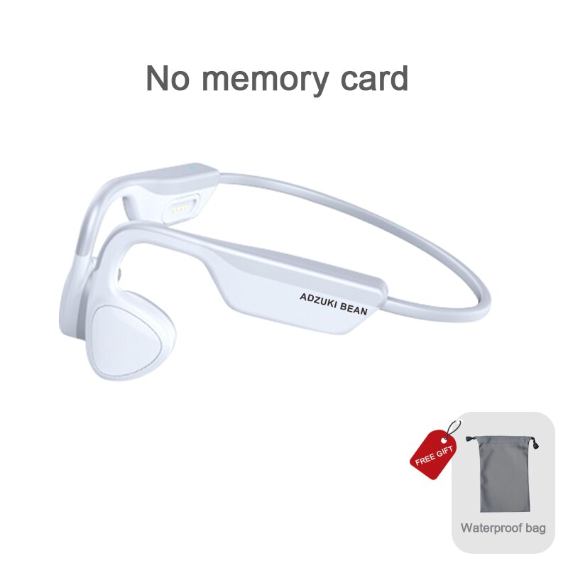 Bone Conduction Earphone Open Ear Waterproof True Bone Conduction Bluetooth Headphones Wireless Sport Headset: white