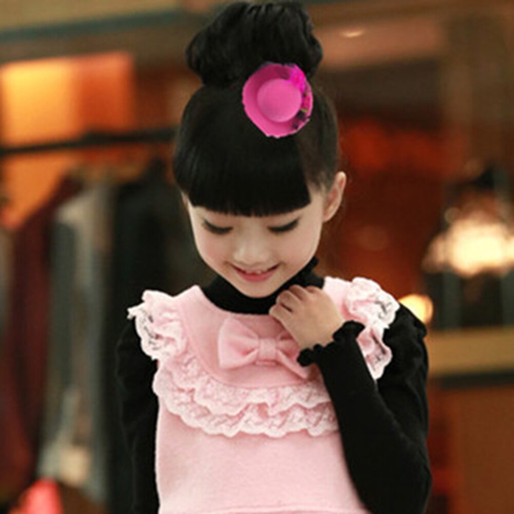 6 stuks kindermeisje mini hoed sluier bloem haarspeld garen veren haarspeld fascinator kinderhoofddeksel