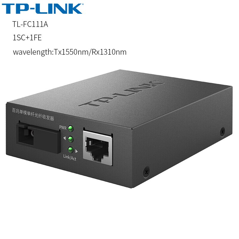 TP-Link 4-Port POE Media Converter 10/100M Single-Mode Single Fiber Optical Transceiver SC Without Box And Power Adapte: Tl-fc111a