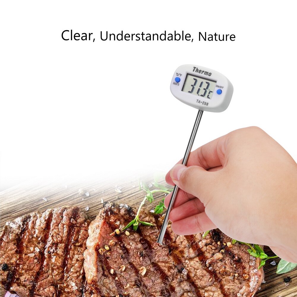 LCD Display Digital Probe For BBQ Cooking Thermometer Food Temperature Sensor Temperature Instrument Kitchen Tool