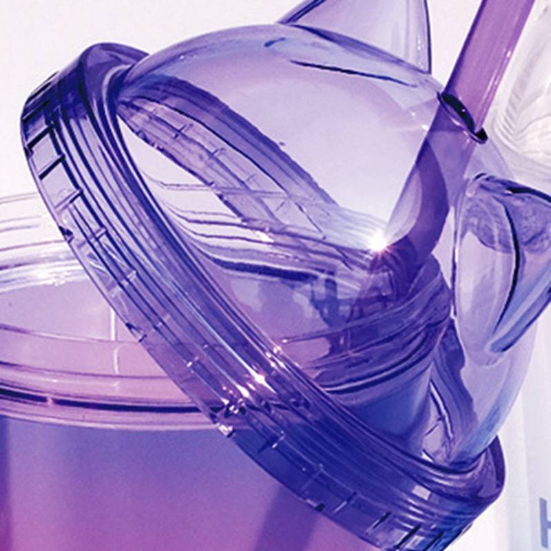 Gradiënt Stro Cup Grote Capaciteit Plastic Waterfles Netto Celebrity Handige Phantom Kleur Kat Oor Cover Stro Dubbele Cup