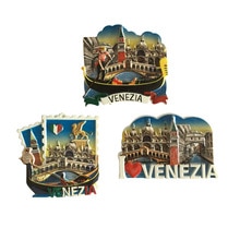 Harpiks italien lande køleskab magneter venezia turisme souvenirs magneter til køleskabe hjem indretning venedig besked klistermærke