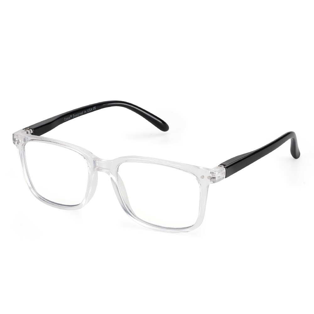 Cyxus, gafas de ordenador antiluz azul para bloquear el dolor de cabeza, lentes transparentes para juegos, gafas Unisex (hombres/mujeres) 8302: Transparent