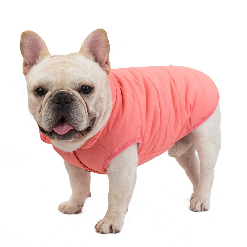 Liten hund dunväst husdjursparkas vinter bomullsvadderad jacka varm valpkläder kappa för medium hund yorkshire bulldog(s/m/l)