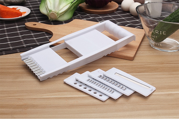 1PC 4 in 1 Multifunction Plastic Vegetable Grater Slicing Mandoline Vegetable Cutter Adjustable Carrot Grater Onion Dicer KX 051