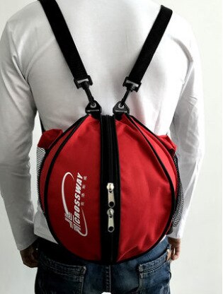 Outdoor-Sport-Schulter-Fußballtaschen für Kinder, Fußball, Volleyball, Basketball, Trainingszubehör, Sportausrüstung: Burgunderrot