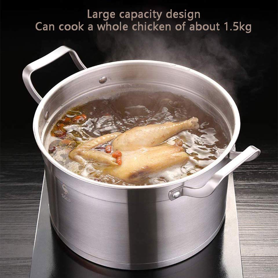 Casserole en acier inoxydable 304 7L | Pot de soup... – Grandado