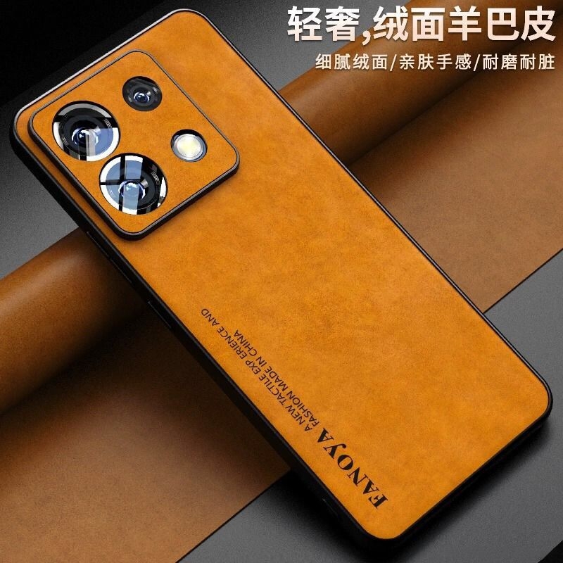 Hoesje Voor Poco M6 Pro 4G Hoesje Luxe Lederen Achterkant Voor Xiaomi Poco M6pro Redmi Note 13pro Siliconen Beschermkap Bumper: ABS / Bruin