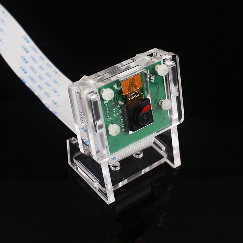 1Set Transparant Acryl 5MP Camera Houder Clear Ondersteuning Beugel Case Voor Raspberry Pi 1-4 Voor V2 Officiële camera