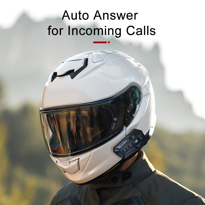 BLAISE GT0 Motorradhelm-Headset, Bluetooth-Freisprechanruf, 1000 mAh, Stereo, wasserdicht, Musik-Spieler, kabelloser Kopfhörer BT 5.3