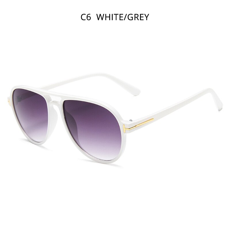 Hooban estilo piloto do vintage óculos de sol dos homens à moda design da marca de condução óculos de sol masculino retro grande quadro sombra: White Grey