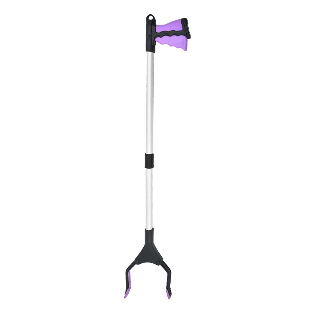 Folding Pick Up Tool Litter Grabber Picker with Rotating Head Anti-Slip Grip Versatile Multi Grabber Tool Foldable Pick Up Tool: Purple