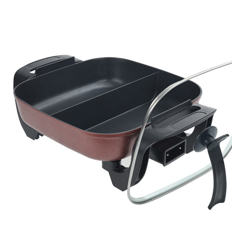 Double-tube Korean multi-function electric cooking pot, boiling stew pot for household dormitory stainless steel rice cooker: Double slot / EU