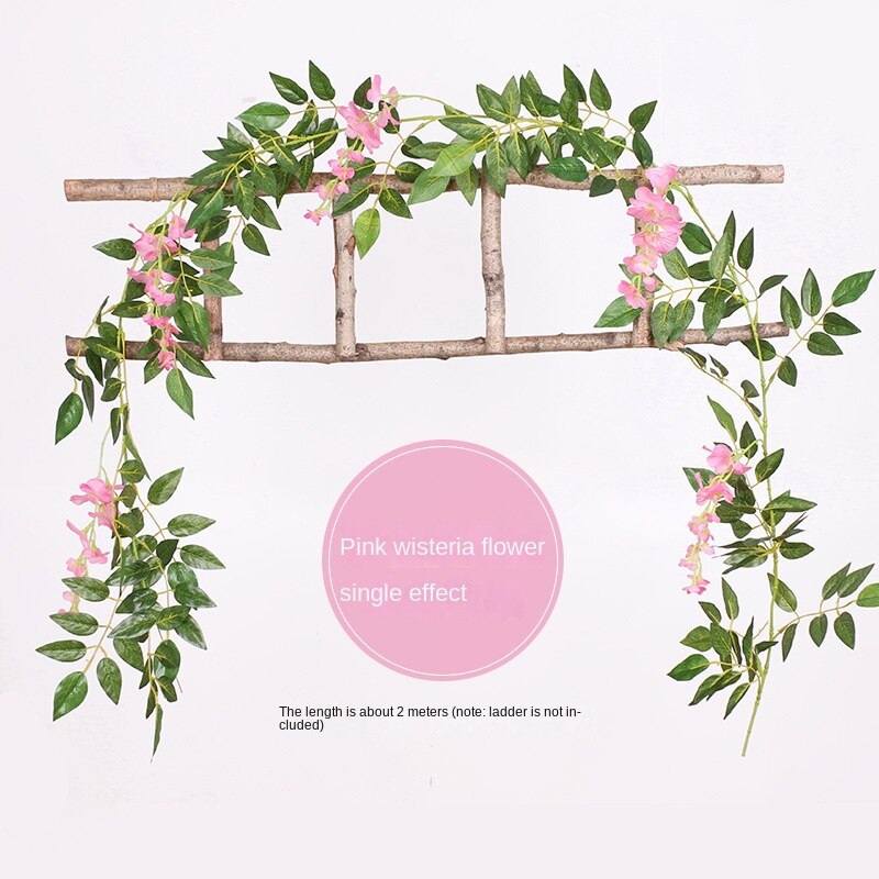 Symulowany kwiat wisterii rattanowy kwiat fasoli rattanowe dekoracje na choinkę roślina domowa dekoracja ślubna rozbudowy faux prywatności ogrodzenia: fen se