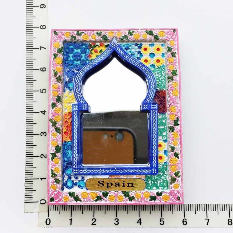 Spain Granada Fridge Magnet Oman Islamic Style Mirror Frame Magnetic Refrigerator Stickers for Home Decor Collection Ideas: Spain p