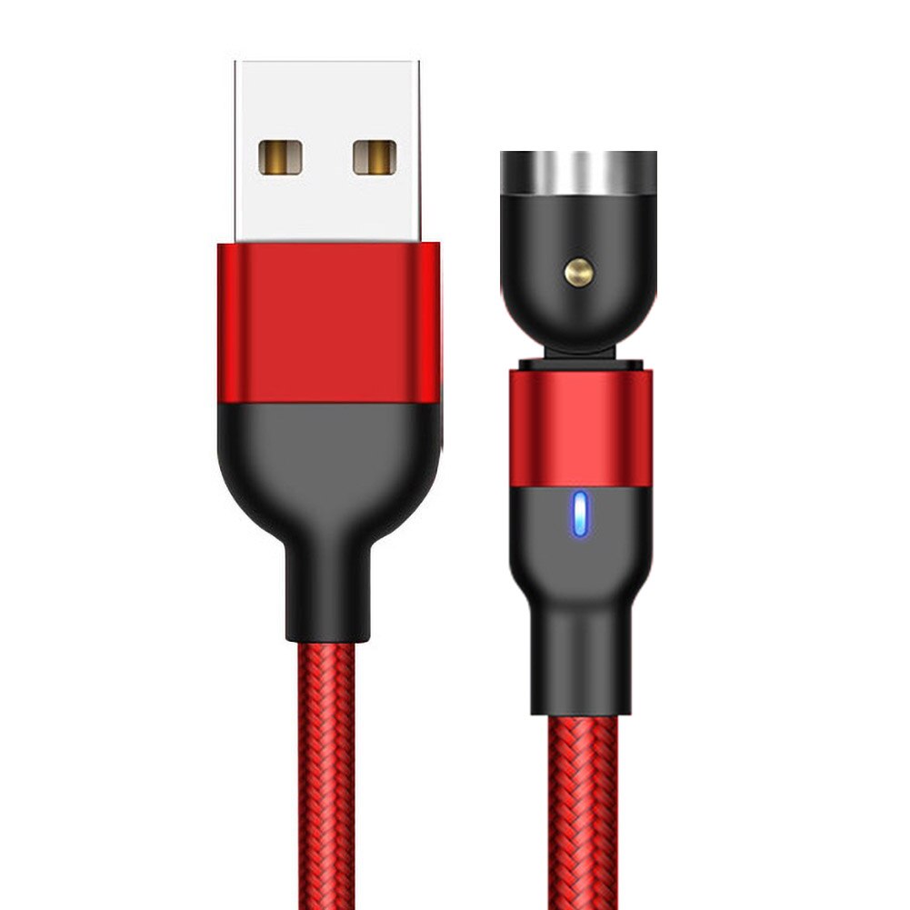 Magnetische Schnelle Ladung Mikro USB Typ C Kabel Unterstützung 3A Schnelle Ladung 360 Grad Drehbare Daten Kabel Für Android-praktisch: 1m rot kabel nur