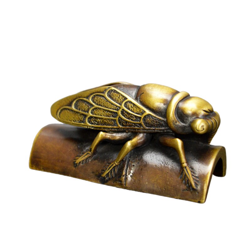 Metal Paperweight Lovely Cicada Paper Weight Chinese Calligraphy Bronze Paperweights Living/Study Room Decoration