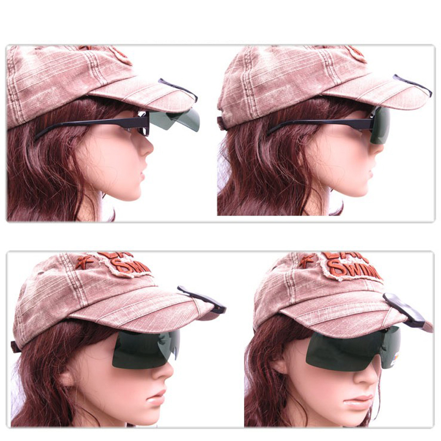 Polarized Glasses Hat Visors Sport Clips Cap Clip on Sunglasses For Fishing Biking Hiking Golf Eyewear UV400