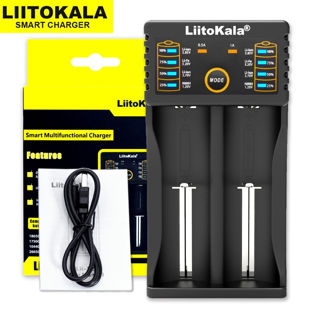 Liitokala Lii-500 Lii-402 battery charger Lii-202 Lii-100 Lii-400 18650 charger for 26650 21700 18650 18350 14500 AA AAA battery