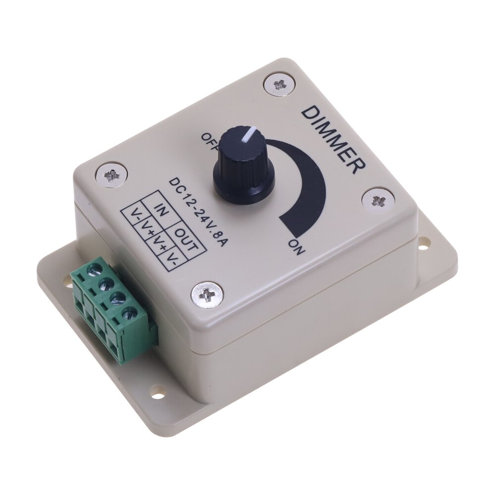 12v 24v led dimmer switch 8a spændingsregulator justerbar controller til led strip lys lampe