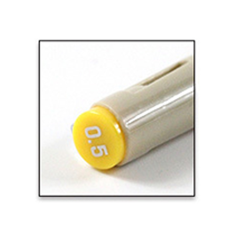 1pcs Colors Micron Line Fineliner Drawing Pen Set 05mm Fine Point Pen Waterproof Technical Pens Markers Sketching Artist Manga: Yellow