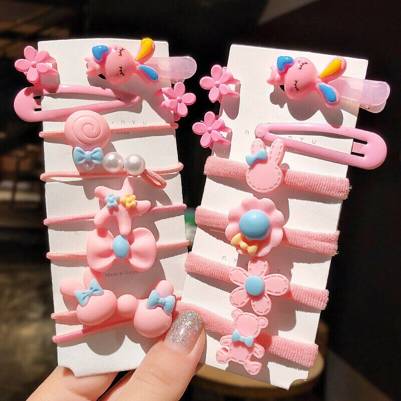 50/40PCS Elastic Rope Ring Hairband Baby Girls Kids Candy Color Hair Band Ponytail Holder