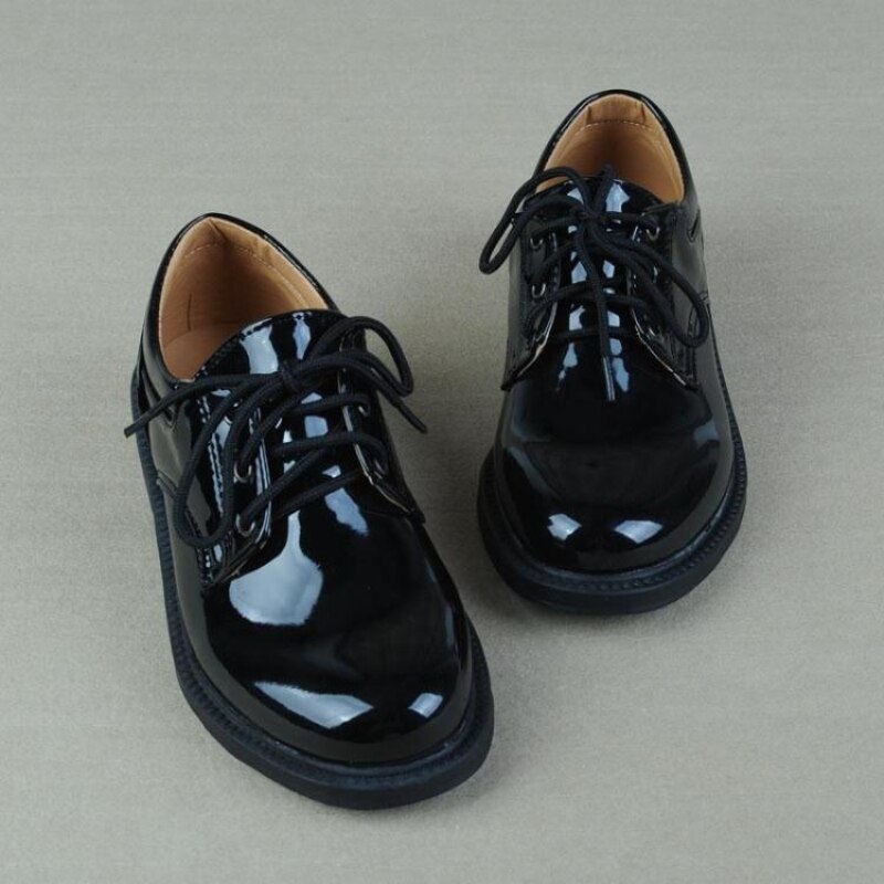 Gentleman Boy Formal Shoes Leather Wear Children Show School Students Chorus Shoes Shiny Black British Sneaker