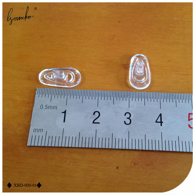 10 par/lote Airbag de silicona transparente sin agujeros almohadillas nasales en gafas cómodas antideslizantes para insertar almohadilla nasal integrada