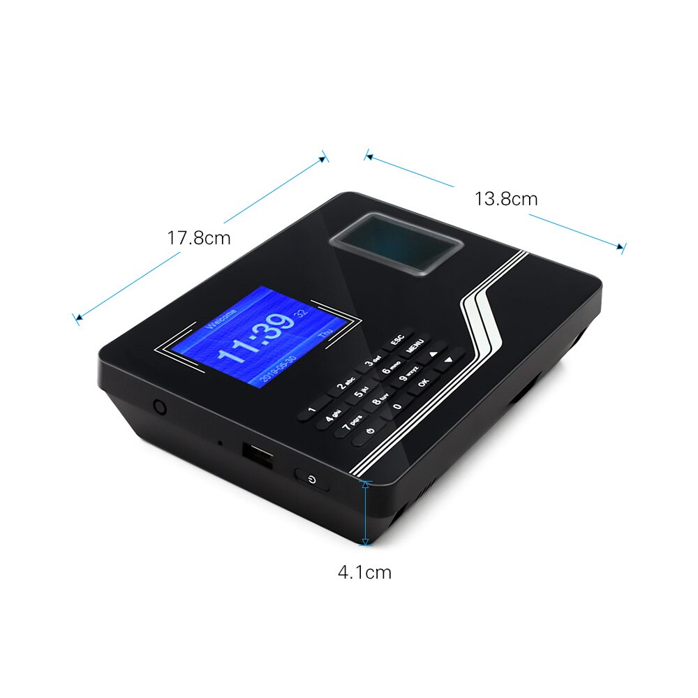 Machine biométrique de présence de temps de mot de passe d'empreinte digitale avec l'horloge de lecteur d'enregistrement d'employé d'écran de TFT de 2.8 pouces