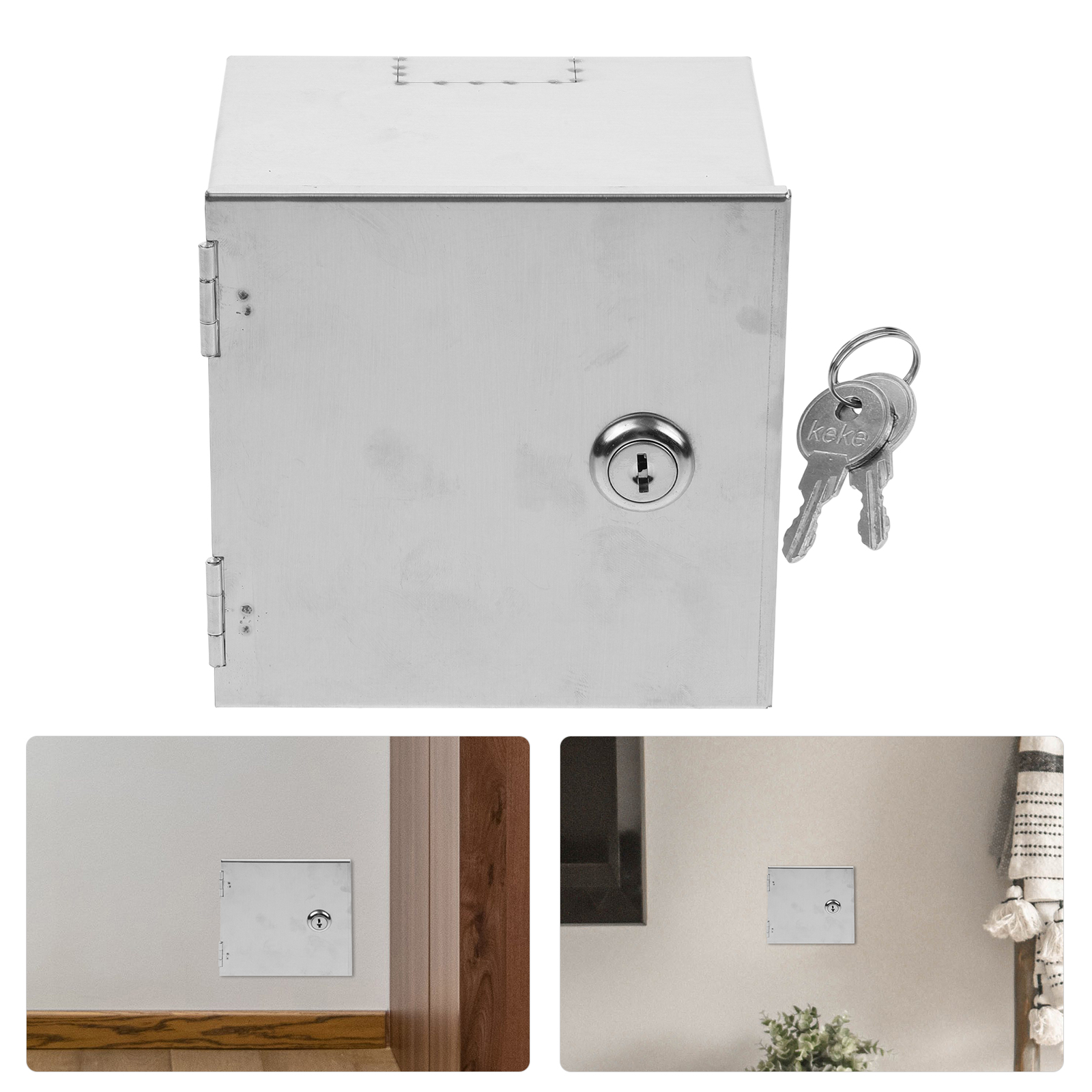 Outdoor Socket Protector Stainless Steel Outlet Socket Box Lockable Protector for Socket Outlet outlet box