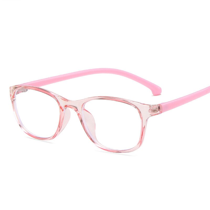 Seemfly oval ramme kid anti-blå lys briller  tr90 ultralette briller almindeligt spejl dreng pige retro briller ramme beskyttelsesbriller: T5
