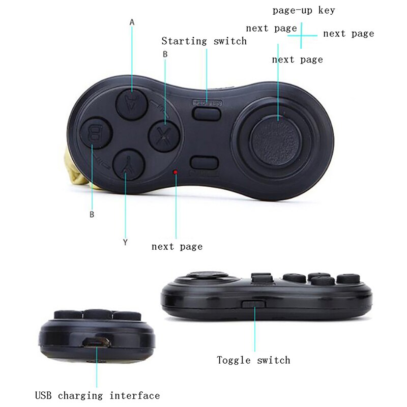 Wireless Bluetooth V4.0 Game Handle Mini VR Controller Remote Pad Gamepad For IOS/Android Smartphone Joystick Boy Children