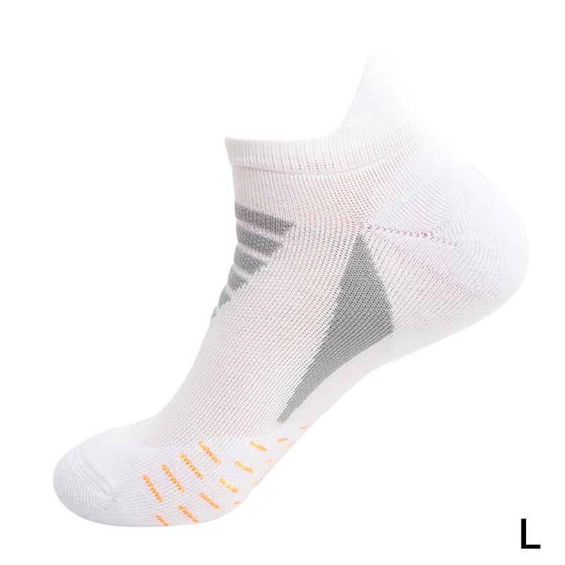 1Pair Cycling Thicken Men Basketball Socks Deodorant Quick-drying Breathable Running Male Sports Long Tube Sock: short White