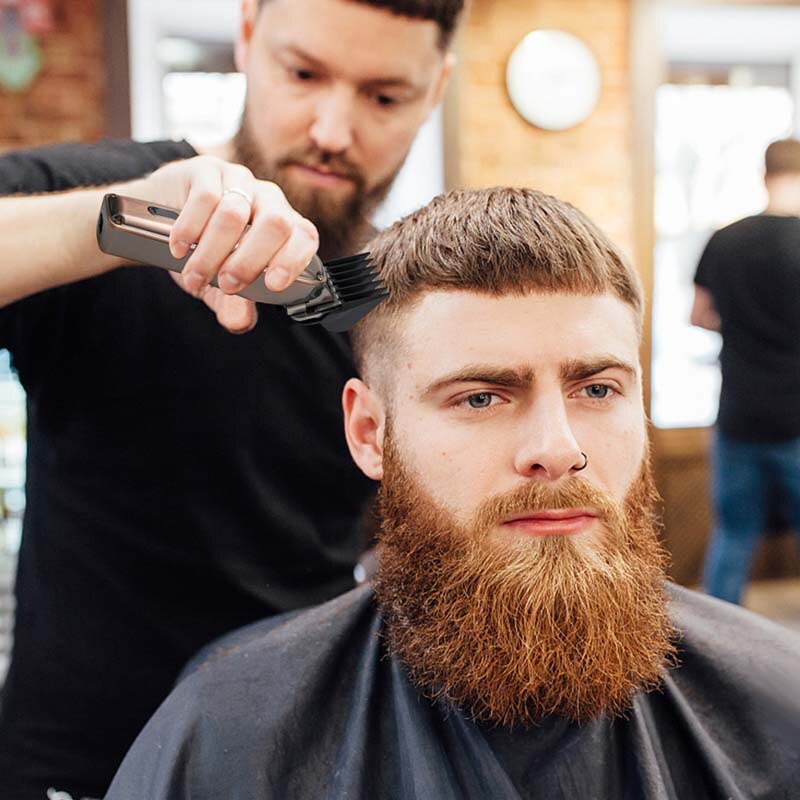 Tondeuse à cheveux de coiffeur tout en métal tondeuse à cheveux électrique professionnelle hommes coupe-cheveux sans fil machine coupe-cheveux base de charge