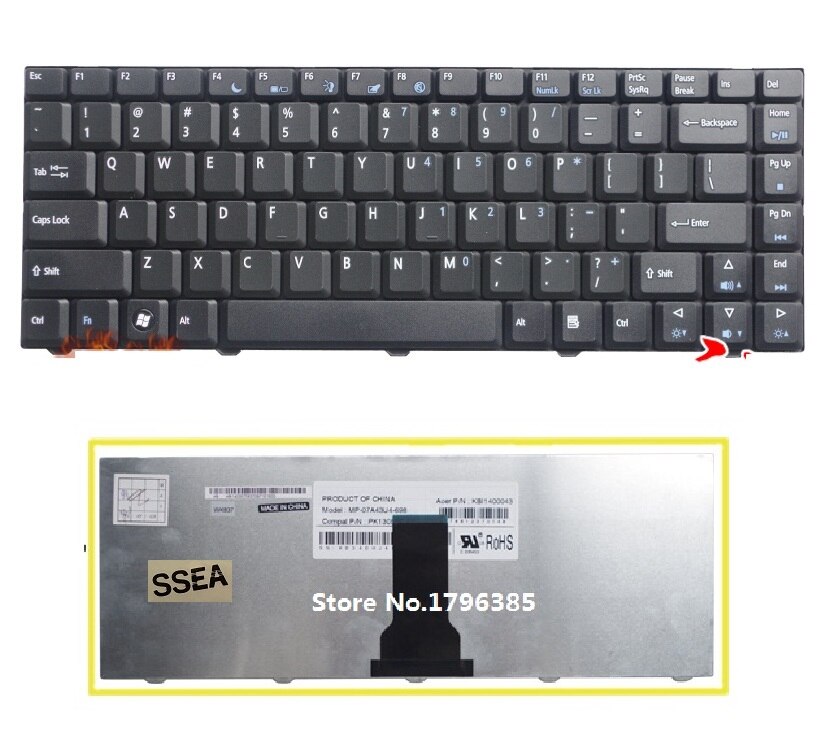 SSEA Brand laptop US Keyboard For ACER eMachines D520 D720 E520 E720