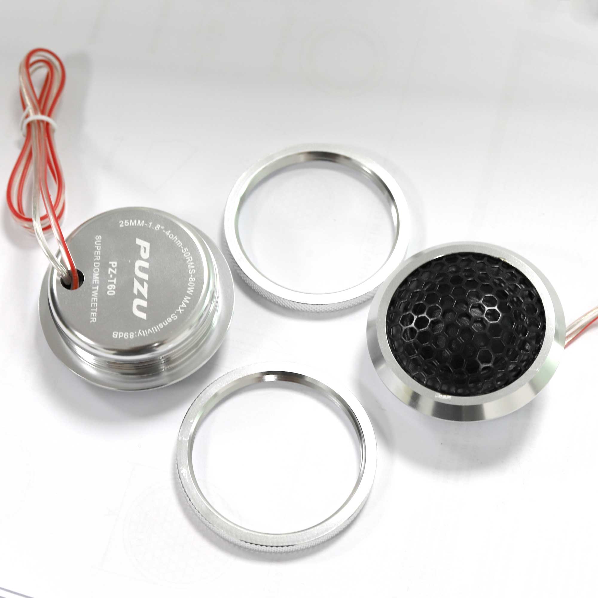 PUZU Model PZ-T60 High end Silk dome aluminum case 25mm ASV car audio tweeter speakers